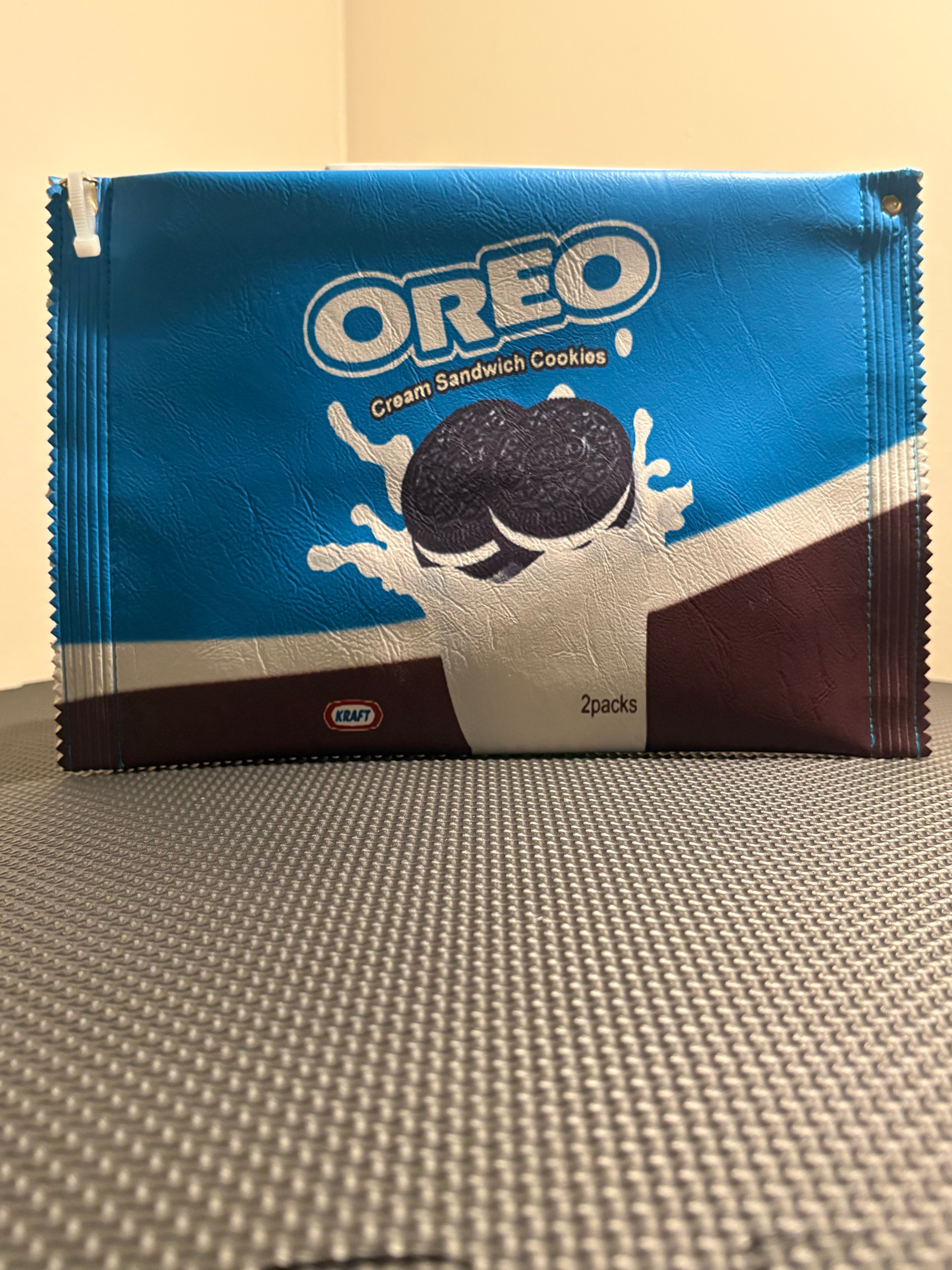 Vegan Leather Oreo Cookie Zip Bag — One of a Kind