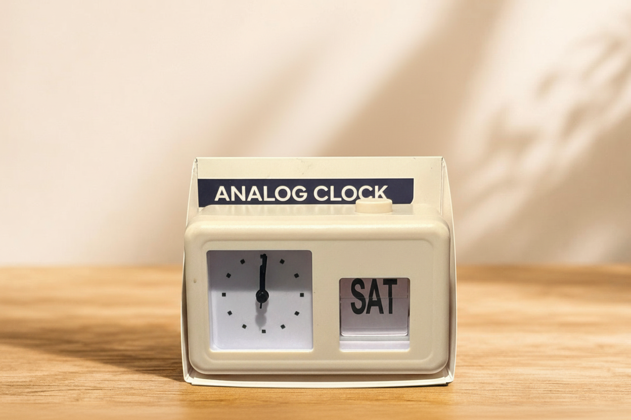 Analog Clock with Lays background